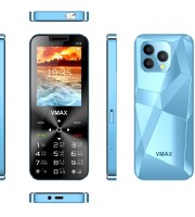 vmax V18 plus Super look Feature Mobile Phone 2.8 iches display with one years warranty  ( Blue )