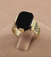 JP Italian Bio Golden Stone Rings-02