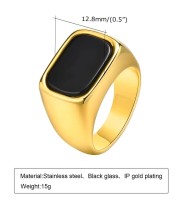 JP Italian Bio Golden Stone Rings-16