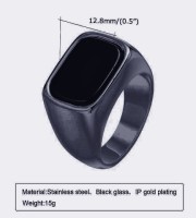 JP Italian Bio Black  Stone Rings-17