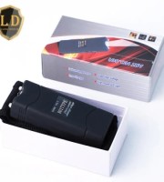 POLICE Stun Gun 628 - Rechargeable with LED Flashlight Siren Alarm, Black