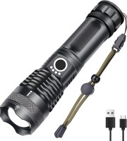 Rechargeable Waterproof Zoom LED Flashlight USB Torch Light (XHP 50)