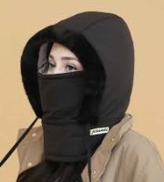 Winter Thick Warm Windproof Hat with Earflaps Black